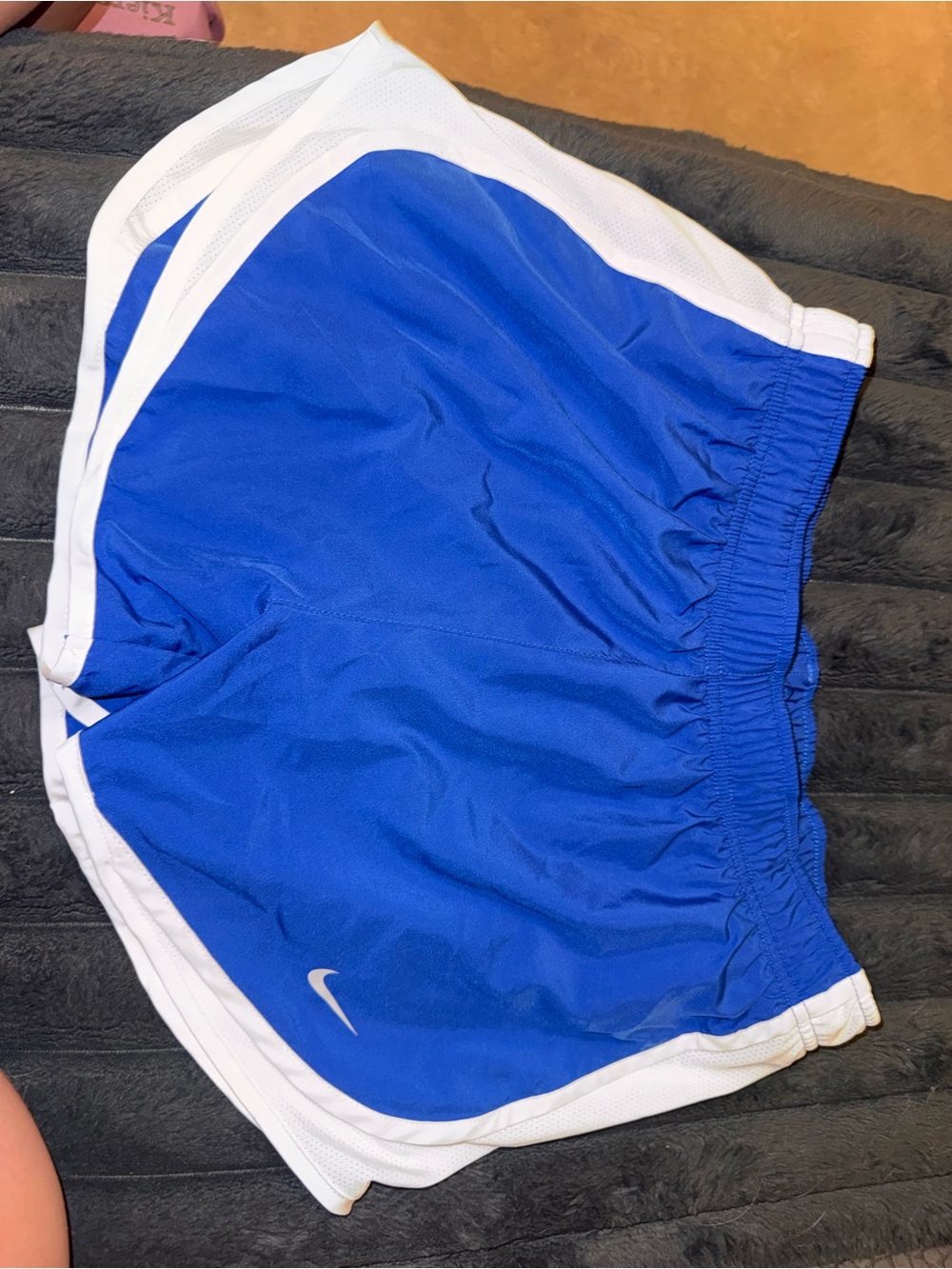 Nike Blue and White Running Shorts